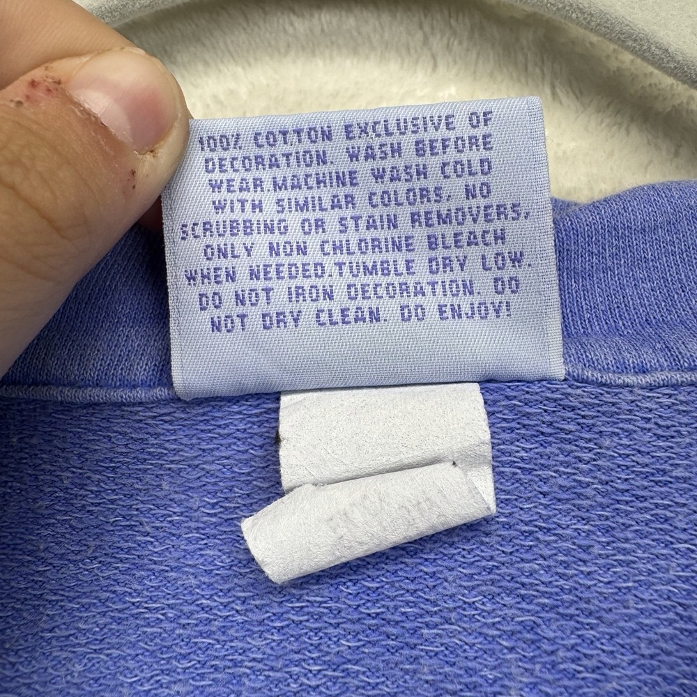 VTG Fresh Produce Periwinkle Blue Button‎ Down Gardening Long Sleeve Shirt L - Picture 3 of 8